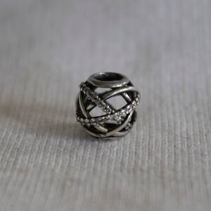 Authentic Retired Pandora Sparkling Galaxy Openwork Charm